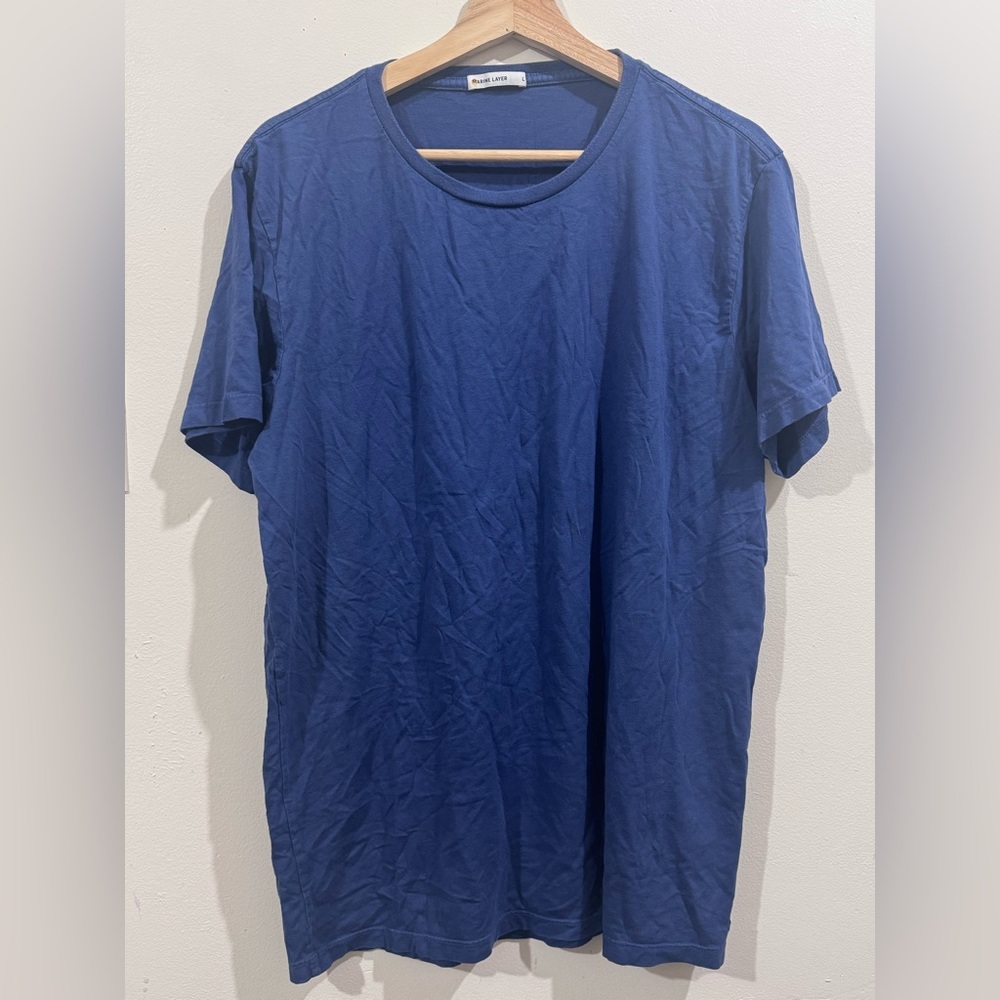 Marine Layer Deep Blue Short Sleeve Tee
